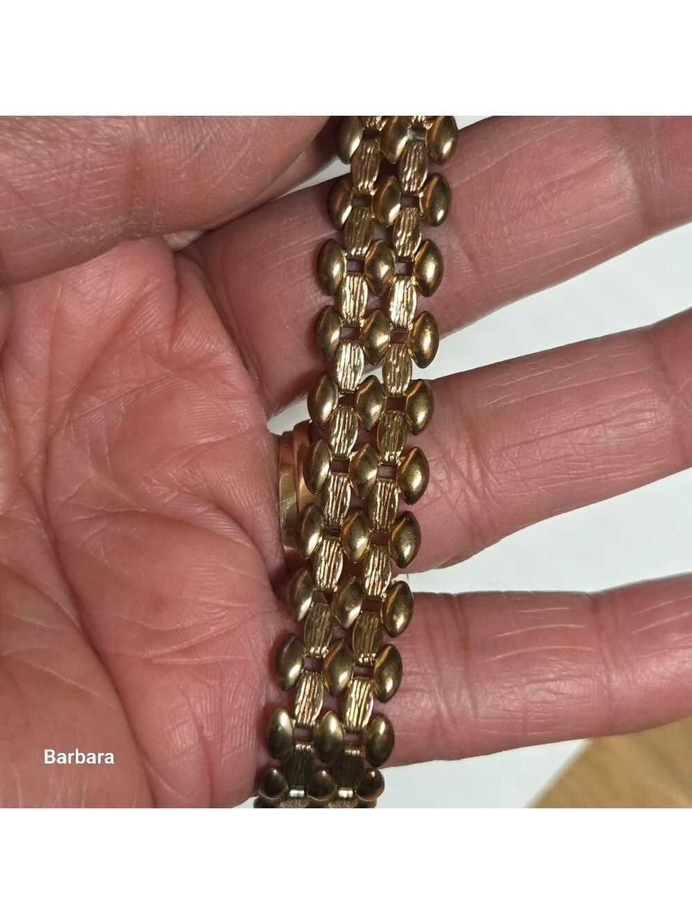 Vintage 18KGP Soft Link Gold Bracelet